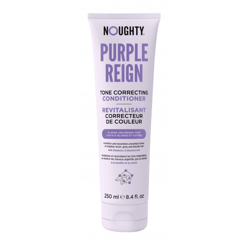 Noughty Purple Reign Conditioner Geltonus plaukų atspalvius koreguojantis kondicionierius su mėlynių ir juodųjų serbentų ekstraktais
