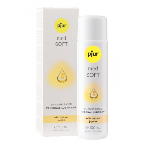 Pjur Med Soft Glide Silikono pagrindo lubrikantas su natūraliu simondsijų (jojoba) aliejumi