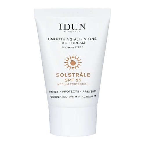 IDUN Minerals Smoothing All-In-One Face Cream SPF25 Apsauginis veido kremas su niacinamidu