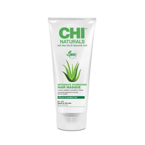 CHI Naturals Intensive Hydrating Hair Masque Intensyviai drėkinanti plaukų kaukė su aloe vera ir hialurono rūgštimi