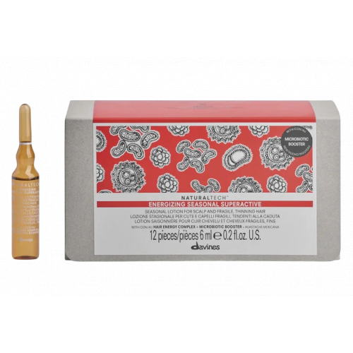 Davines Energizing Seasonal Superactive Serumas slinkti linkusiems ir silpniems plaukams