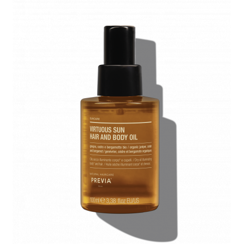 PREVIA Virtuous Sun Hair and Body Oil Kūno ir plaukų aliejus