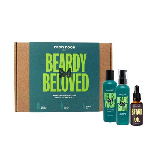 Men Rock Beardy Beloved Awakening Sicilian Lime Beard Kit