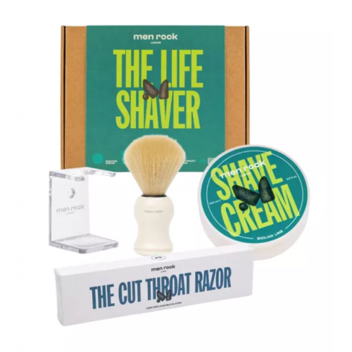 Men Rock The Life Shaver Sicilian Lime Ultimate Shaving Kit the Cut Throat Razor