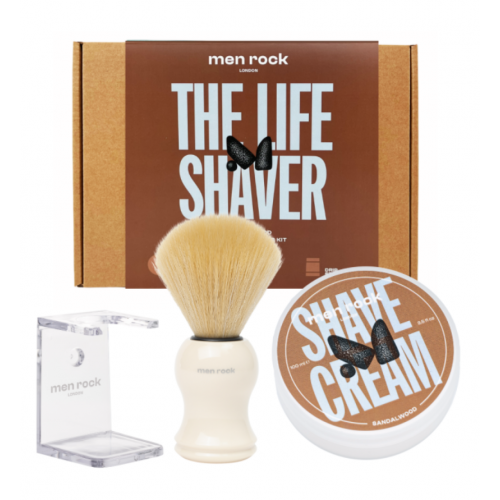 Men Rock The Life Shaver Sandalwood Essential Shaving Kit Skutimosi priemonių rinkinys