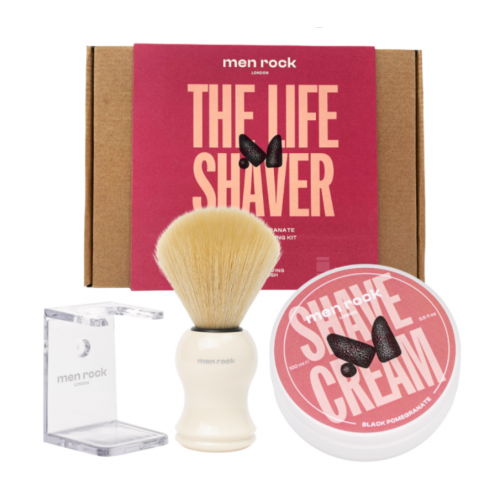 Men Rock Men Rock The Life Shaver Black Pomegranate Essential Shaving Kit 1 unit