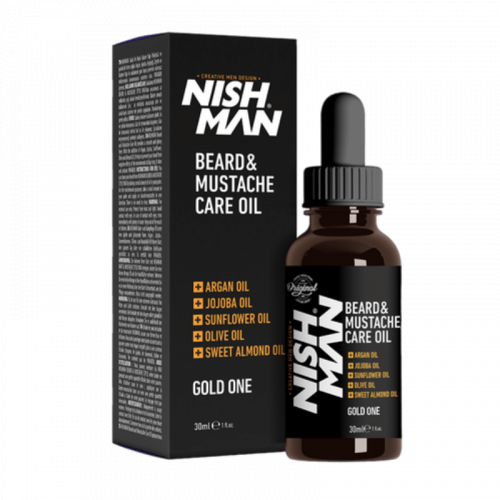Nishman Beard & Mustache Care Oil Barzdos ir ūsų priežiūros aliejus