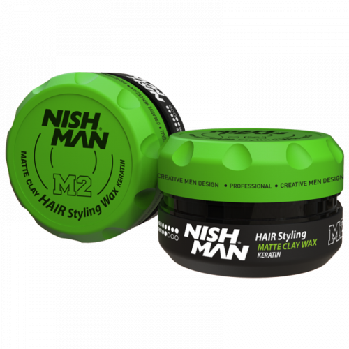 Nishman Matte Clay Hair Styling Wax Keratin M2 Plaukų formavimo vaškas