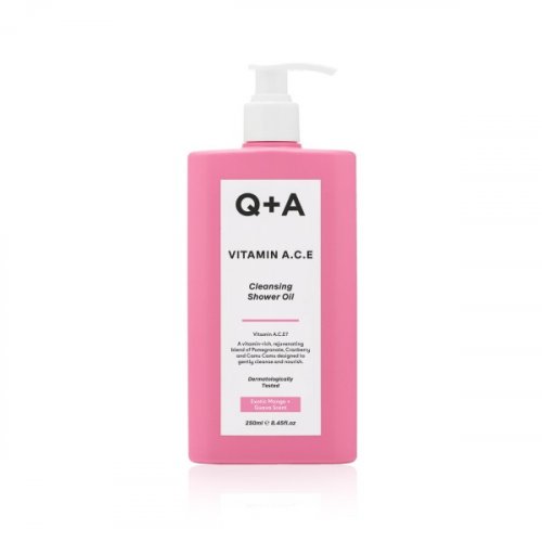 Q+A Vitamin A.C.E Cleansing Shower Oil Valomasis dušo aliejus