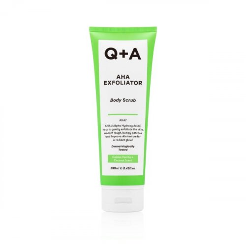Q+A Exfoliator Body Scrub Ķermeņa skrubis ar AHA skābi