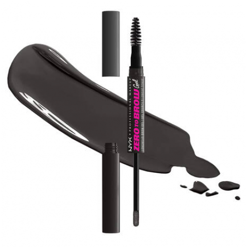 Photos - Eye / Eyebrow Pencil NYX Professional Makeup Zero To Brow Longwear Brow Gel Black KS553630