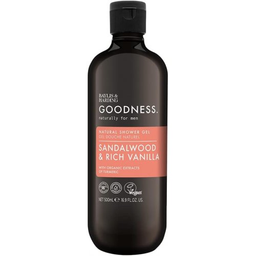Baylis & Harding Sandalwood & Rich Vanilla Natural Shower Gel Dušo gelis vyrams