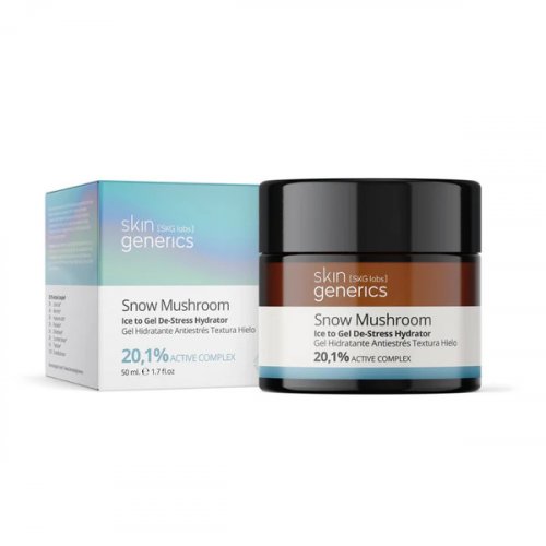 Skin Generics Snow Mushroom Ice to Gel De-Stress Hydrator Drėkinantis veido kremas su hialurono rūgštimi