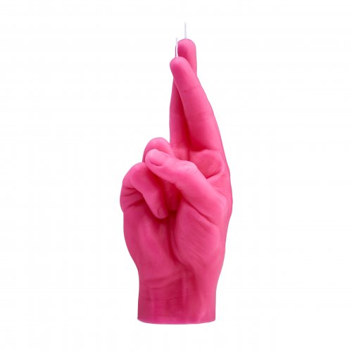 CandleHand CandleHand Crossed Fingers Candle Pink