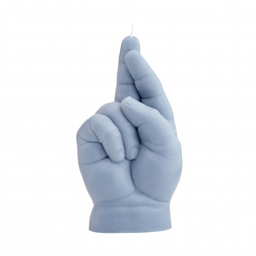 CandleHand CandleHand Baby Crossed Fingers Candle Grey