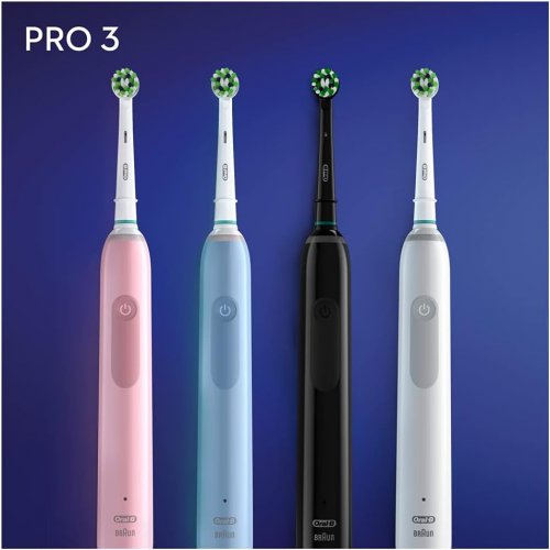 Oral-B Pro 3 3500 Electric Toothbrush Įkraunamas elektrinis dantų šepetėlis  Black