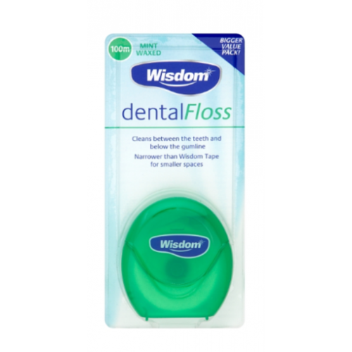 Wisdom Dental Floss Mint Waxed Tarpdančių siūlas