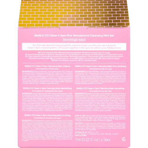 Banila Co Clean It Zero Pink Wonderland Cleansing Mini Set Veido valymo rinkinys  5x7ml
