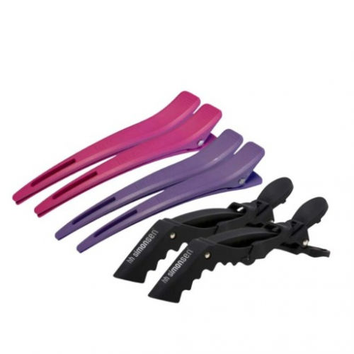 HH Simonsen Carbon & Crocodile Clips Pack Segtukų rinkinys plaukams