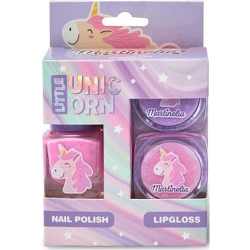 Martinelia Little Unicorn Mini Set Trio Nail Polish Lip Gloss Nagų ir Lūpų priežiūrai