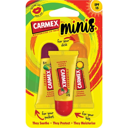 Carmex MINIS Squeeze Tube Lūpų balzamų rinkinys