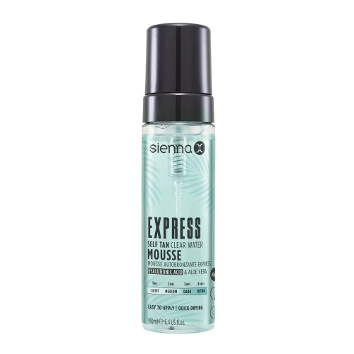 Sienna X Ultra Dark Clear Self Tan Water Caurspīdīgas pašiedeguma putas ar hialuronu