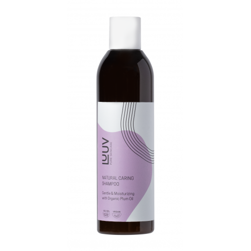 Luuv Natural Caring Shampoo With Plum Oil Natūralus šampūnas su slyvų aliejumi
