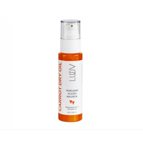 Luuv Natural Carrot Dry Oil with Aloe Vera Natūralus sausas morkų aliejus su alavijais