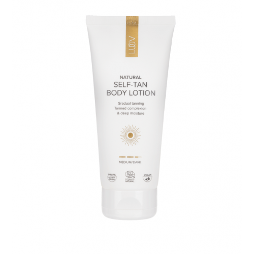 LUUV Self-Tan Body Lotion Medium/Dark Vidutinio tamsumo/tamsus savaiminio įdegio losjonas