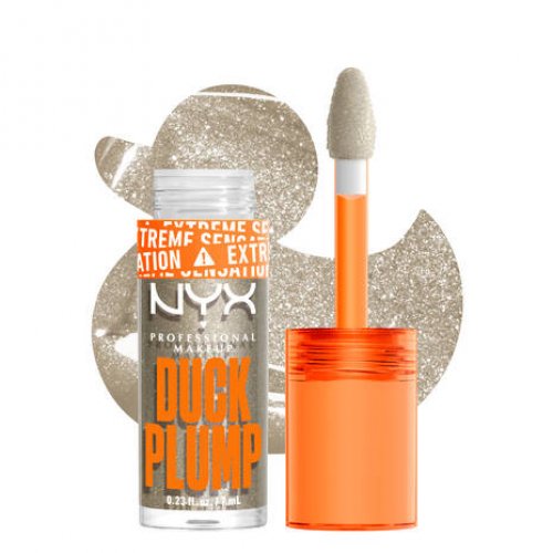 Photos - Lipstick & Lip Gloss NYX Professional Makeup Professional Makeup Duck Plump High Pigment Plumping Lip Gloss Quazy Silver KS537015