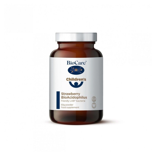 Biocare Strawberry Acidophilus Live Bacteria Gyvosios bakterijos