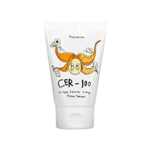 Elizavecca Cer-100 Collagen Ceramide Coating Protein Treatment Plaukus atstatanti priemonė