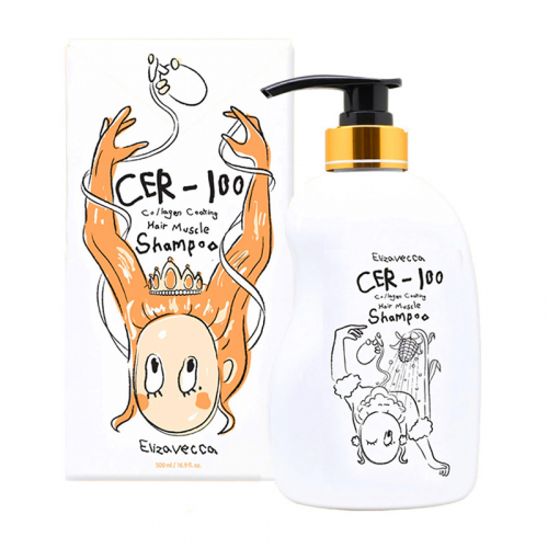 Photos - Hair Product Elizavecca Cer-100 Collagen Coating Hair A+ Muscle Shampoo 500ml KS974127