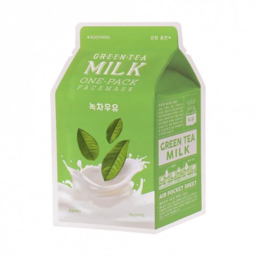 A'pieu Green Tea Milk One-Pack Veido kaukė