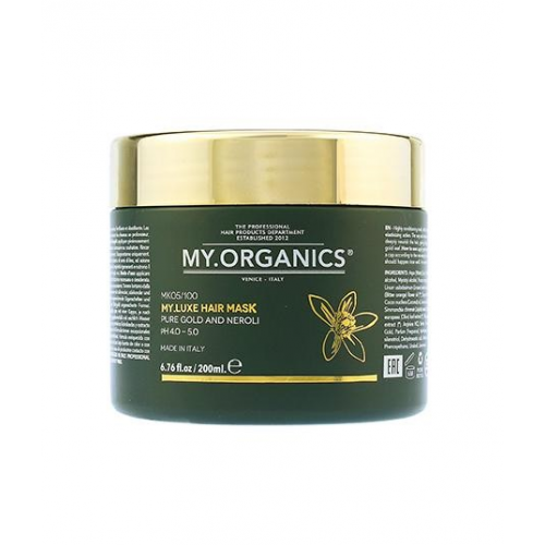 My.Organics My.Luxe Hair Mask Pure Gold and Neroli Stipriai kondicionuojanti kaukė plaukams