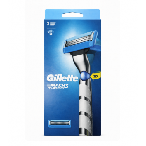 Gillette Gillette Mach3 Turbo Razor Handle and Refills Set