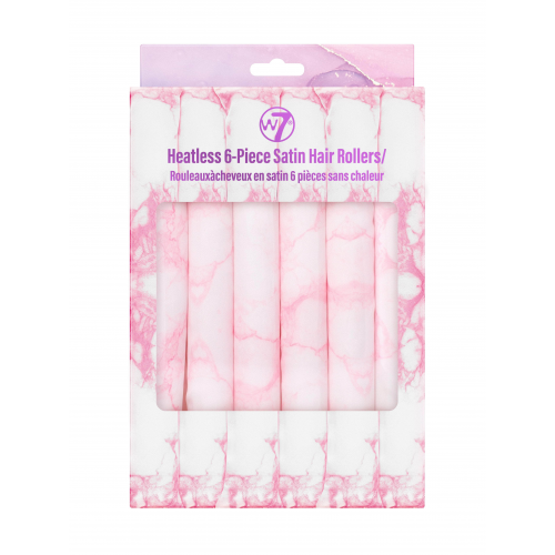 W7 Cosmetics Heatless 6-Piece Satin Hair Rollers Satīna matu ruļļi