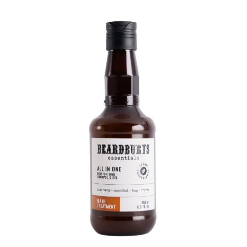 Beardburys Essentials All In One Moisturising Shampoo & Gel Universali plaukų ir kūno priežiūros priemonė