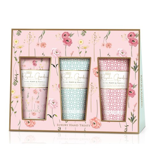 Baylis & Harding Royale Garden Rose, Poppy & Vanilla Luxury Hand Treats Gift Set Roku krēma komplekts