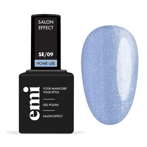 E.Mi E.Mi E.MiLac Salon Effect Gel Nail Polish 9ml 09 Blue with Glitter