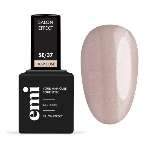 E.Mi E.MiLac Salon Effect Gel Nail Polish 9ml 37 Beige with Glitter