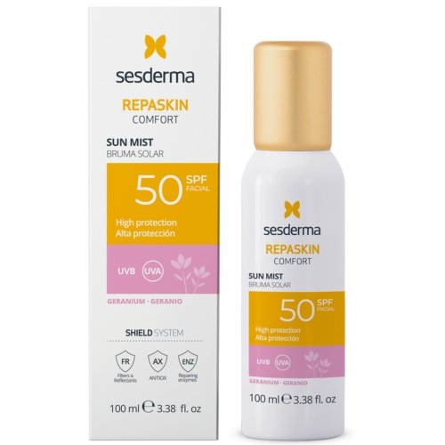 Sesderma Repaskin Comfort Facial Sun Mist SPF50 Apsauginė veido dulksna