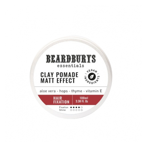 Beardburys Essentials Wax Clay Pomade Matt Effect Matinio efekto plaukų pomada