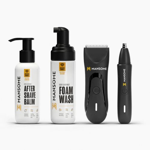 Mansome The Superior Bundle Kūno ir intymios zonos priežiūros komplektas vyrams