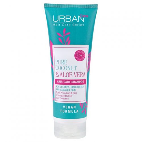Urban Care Pure Coconut & Aloe Vera Hair Shampoo Šampūnas dažytiems plaukams