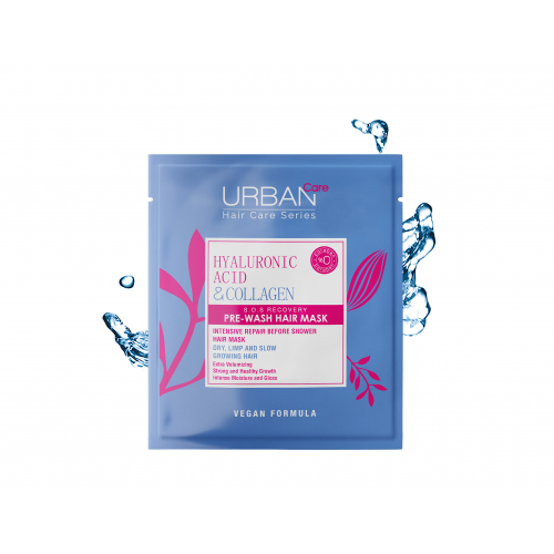 Urban Care Hyaluronic Acid & Collagen Pre-Wash Hair Mask Kaukė plaukams prieš šampūną