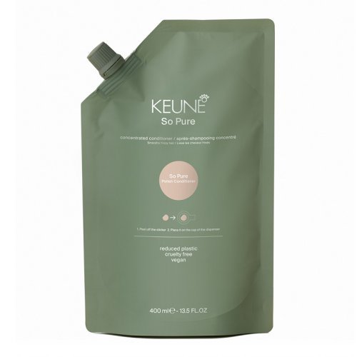Keune So Pure Polish Conditioner Refill Kondicionieriaus papildymas, suteikiantis plaukams blizgesio, glotnumo ir lygumo