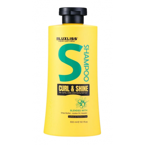 LUXLISS Curl & Shine Shampoo Drėkinantis ir blizgesio suteikiantis šampūnas