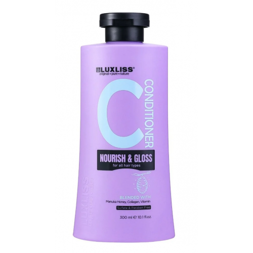 LUXLISS Nourish & Gloss Conditioner Maitinantis, spindesį suteikiantis kondicionierius