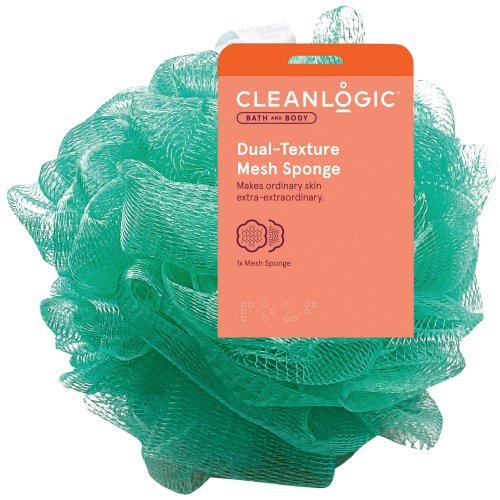 Cleanlogic Bath & Body Dual-Texture Mesh Sponge Kūno kempinė